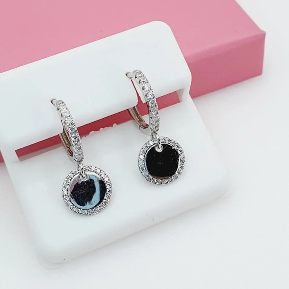 - "925 Sterling Silver Cubic Zirconia Earrings, U19254704 - Picture 8 of 11